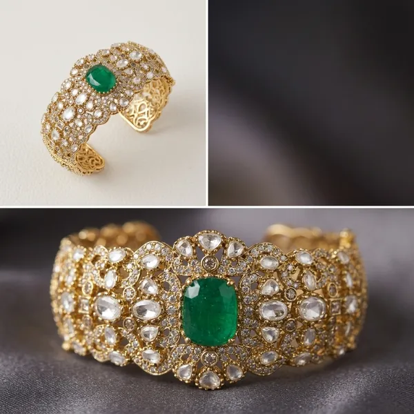 Gold_Tone_Kundan_Green_Stone_Bracelet_For_Women