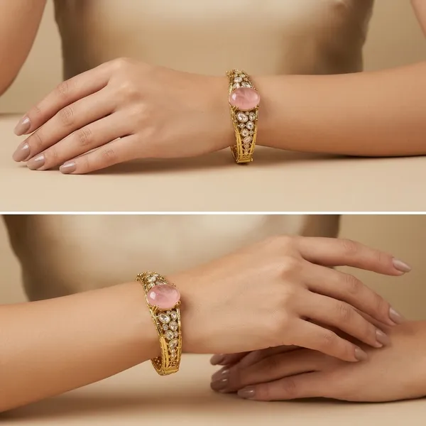 Gold_Tone_Pink_Stone_Embellished_Bangle_Bracelet