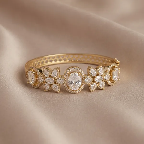 Gold_Plated_Crystal_Studded_Crescent_Moon_Bracelet_For_Women