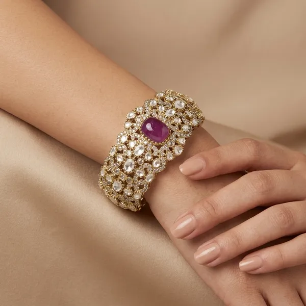 Purple_Stone_Embellished_Antique_Gold_Bracelet