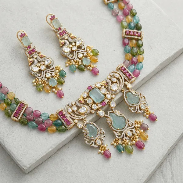 Multicolor_Brass_Kundan_Meenakari_Necklace_Set_For_Women