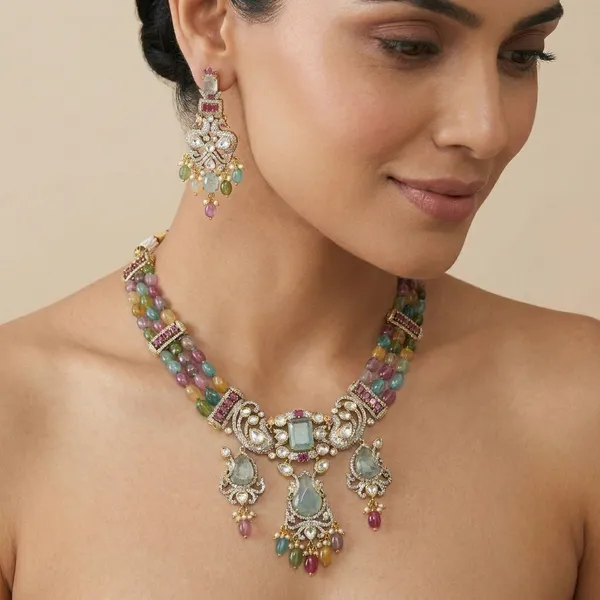 Multicolor_Brass_Kundan_Meenakari_Necklace_Set_For_Women