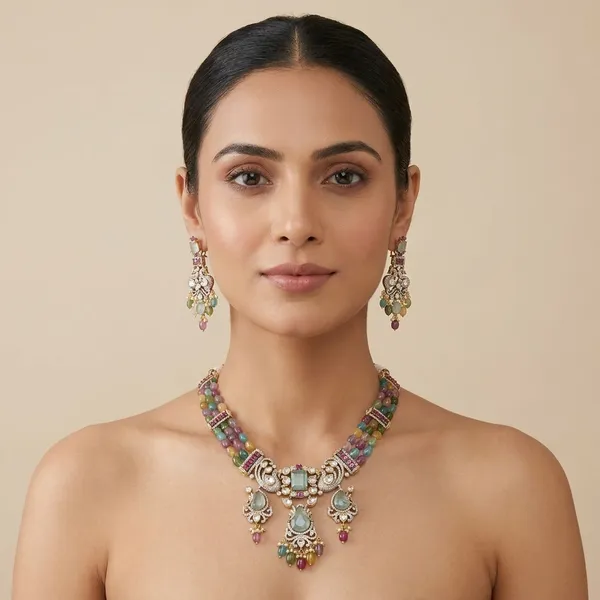 Multicolor_Brass_Kundan_Meenakari_Necklace_Set_For_Women