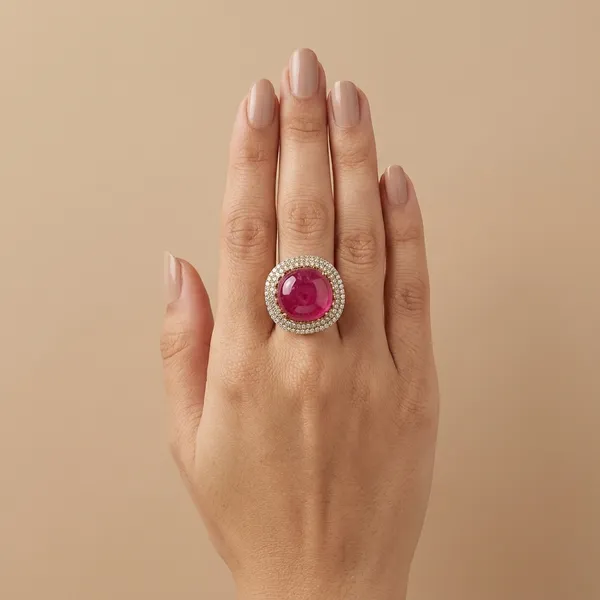 Pink_Stone_Cocktail_Ring_With_Crystal_Border