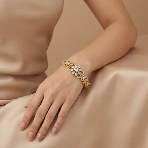 Gold_Plated_Clear_Stone_Embellished_Kada_Bracelet_For_Women
