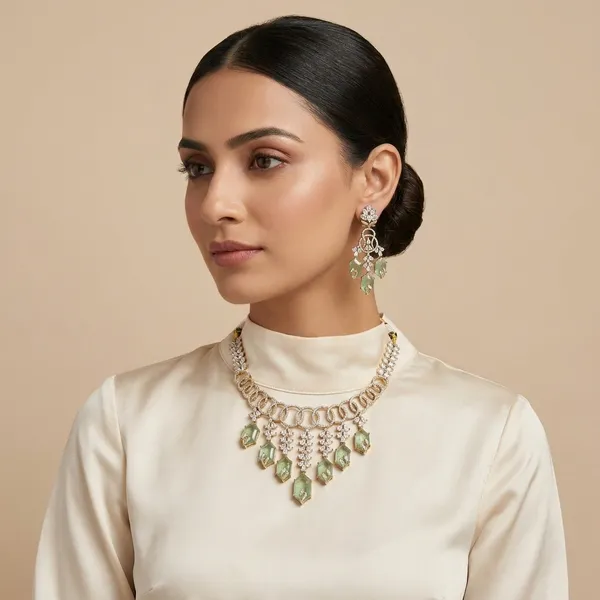 Green_Crystal_Stone_Brass_Statement_Necklace_Set_For_Women