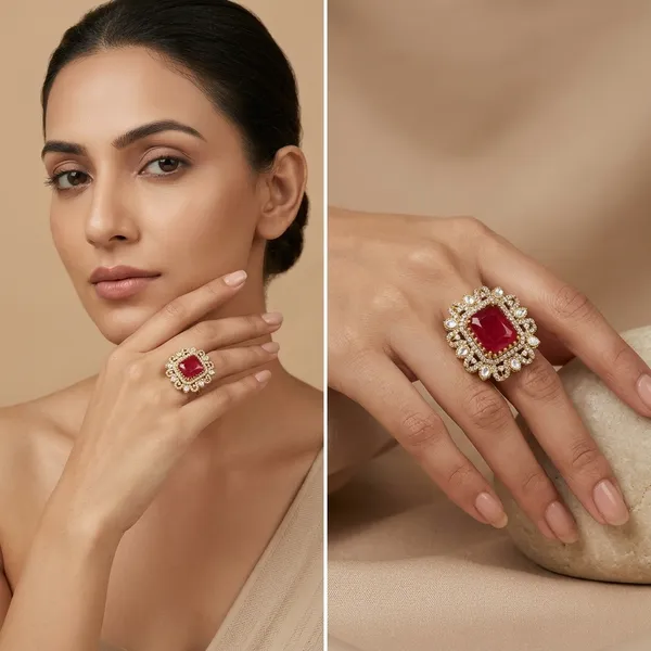 Red_Stone_Studded_Rectangular_Statement_Ring_For_Women