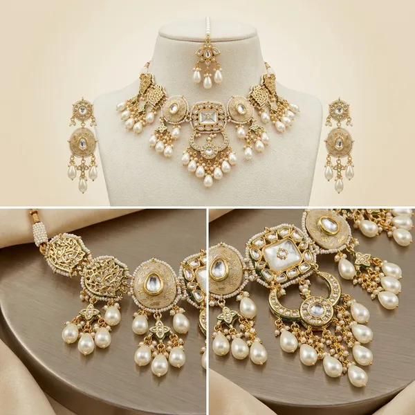 Gold_Plated_Kundan_Pearl_Bridal_Jewellery_Set