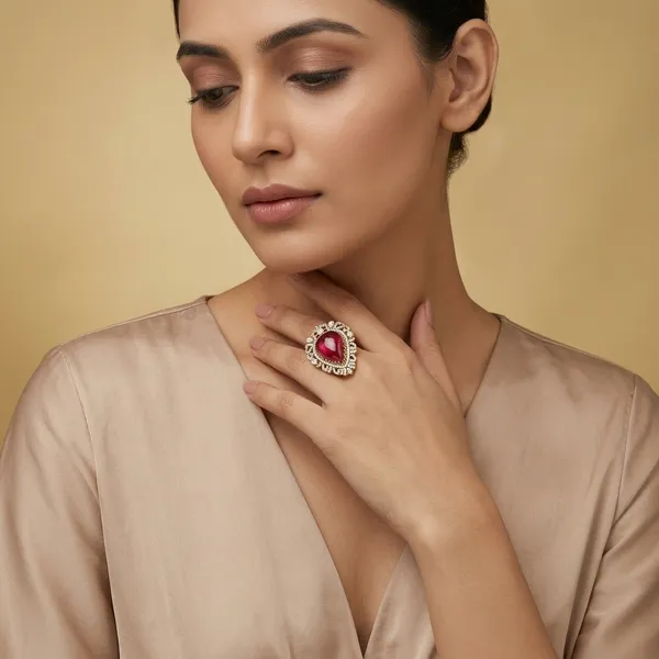 Pink_Stone_Studded_Cocktail_Ring_With_Teardrop_Design