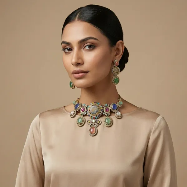 Multicolor_Stone_Gold_Tone_Traditional_Brass_Jewellery_Set_For_Women