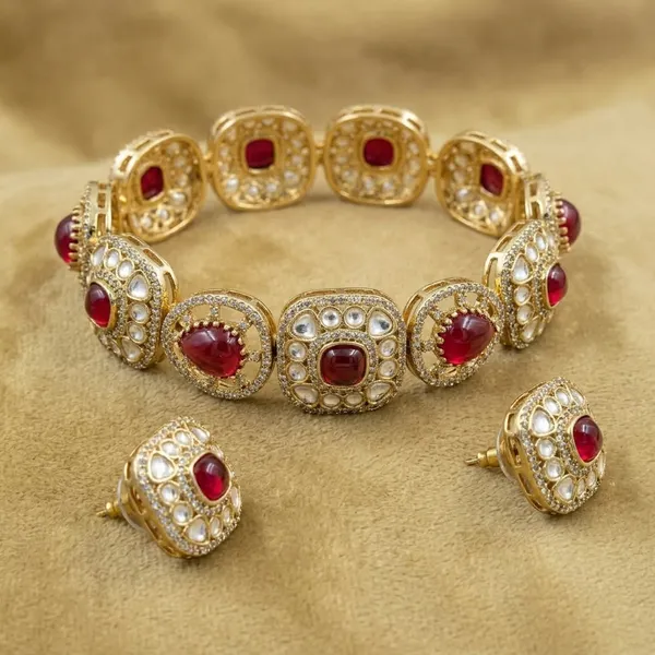 Gold_Plated_Pearl_Ruby_Stone_Brass_Jewellery_Set_For_Women
