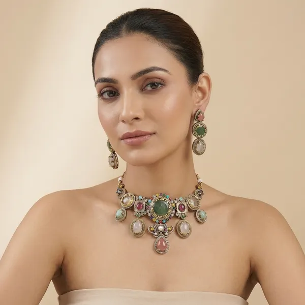 Multicolor_Stone_Kundan_Style_Brass_Jewellery_Set_For_Women
