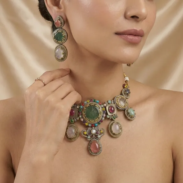 Multicolor_Stone_Kundan_Style_Brass_Jewellery_Set_For_Women