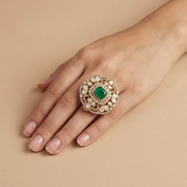 Green_Stone_Kundan_Ring_With_Pearl_Accents