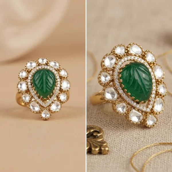 Green_Carved_Emerald_And_Polki_Statement_Ring