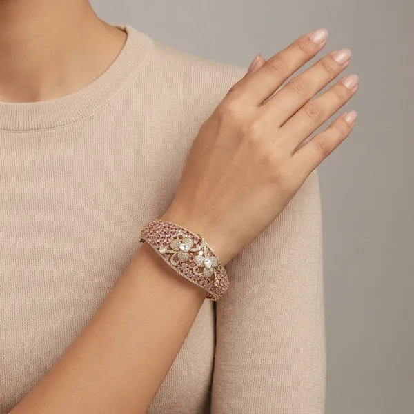 Silver_Crystal_Embellished_Bracelet_With_Floral_Design