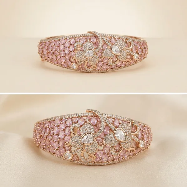 Silver_Crystal_Embellished_Bracelet_With_Floral_Design