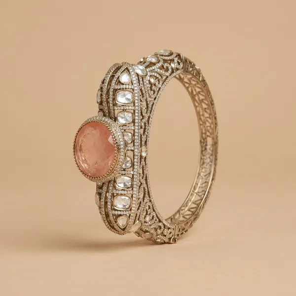 Silver_Tone_Kundan_And_Pink_Stone_Embellished_Bangle_Set