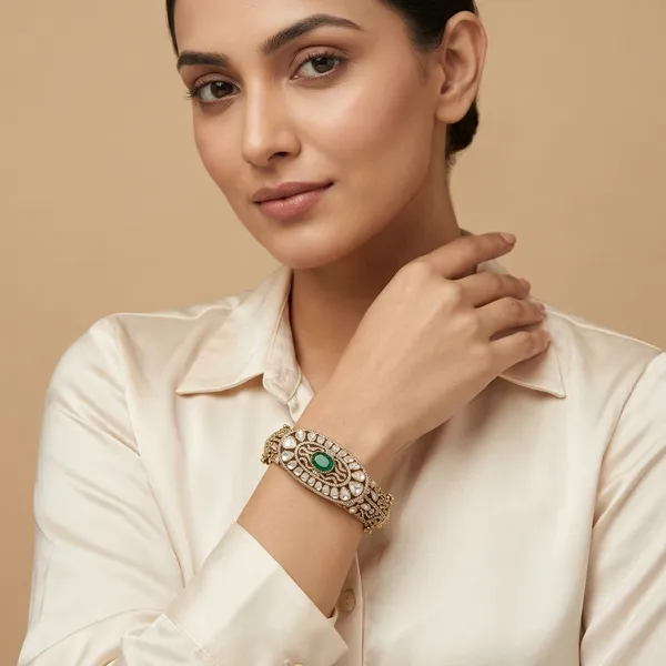 Antique_Gold_Kundan_Stone_Studded_Kada_Bracelet_For_Women