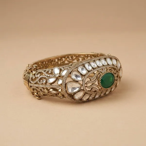 Antique_Gold_Kundan_Stone_Studded_Kada_Bracelet_For_Women