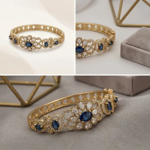 Gold_Tone_Blue_Stone_Embellished_Bangle_Bracelet
