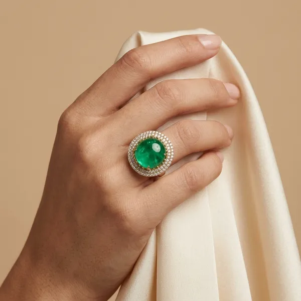 Green_Stone_Ring_With_Double_Halo_Diamond_Setting