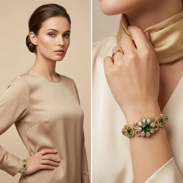 Gold_Plated_Green_Stone_Studded_Peacock_Design_Bangle