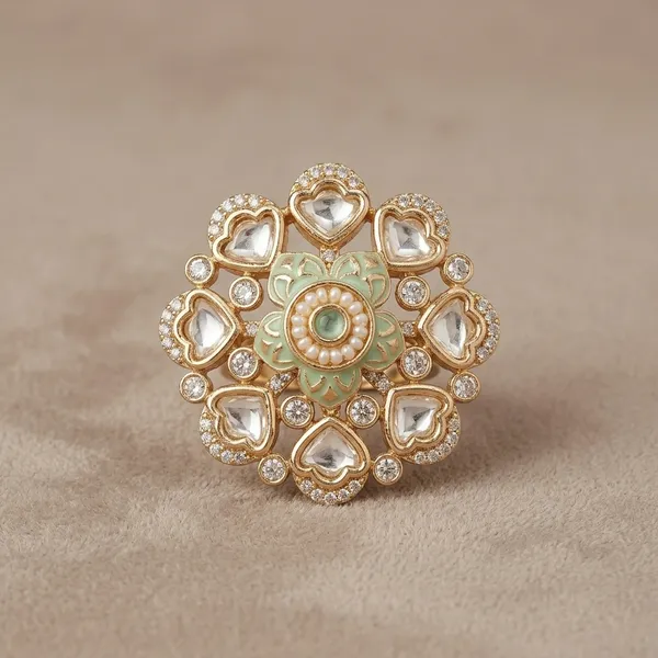 Gold_Tone_Kundan_And_Stone_Studded_Adjustable_Cocktail_Ring