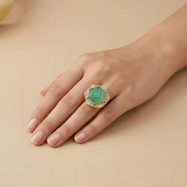 Green_Carved_Gemstone_Statement_Ring_With_Crystal_Halo