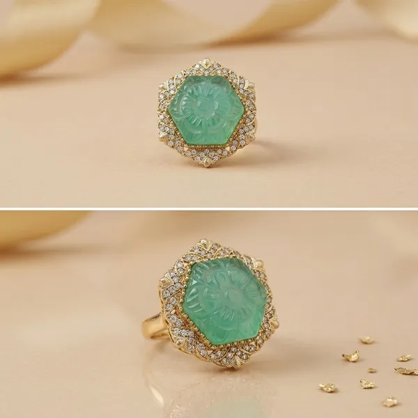 Green_Carved_Gemstone_Statement_Ring_With_Crystal_Halo