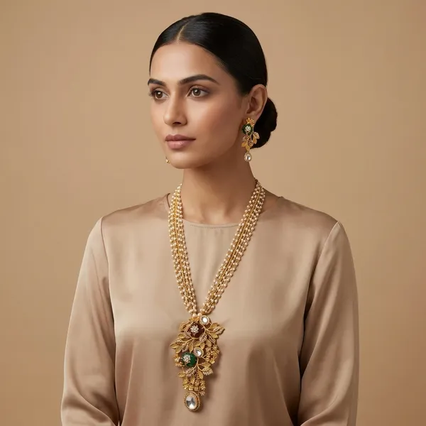 Gold_Tone_Kundan_Meenakari_Pearl_Green_Stone_Necklace_Set_For_Women