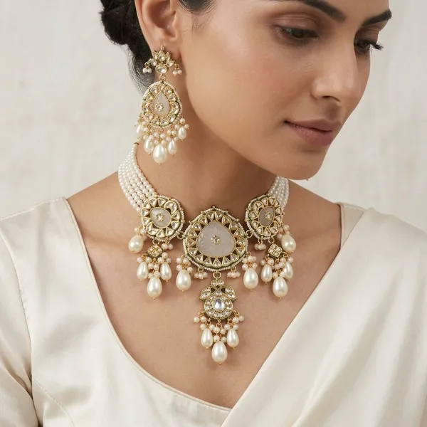 Gold_Plated_Pearl_Drop_Kundan_Bridal_Jewellery_Set