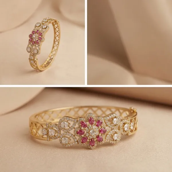 Gold_Plated_Pink_Stone_Studded_Traditional_Bangle
