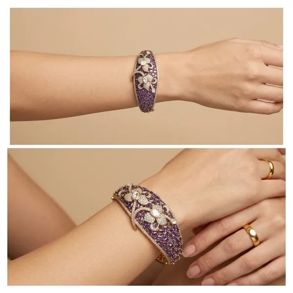 Purple_Crystal_Floral_Statement_Cocktail_Bracelet