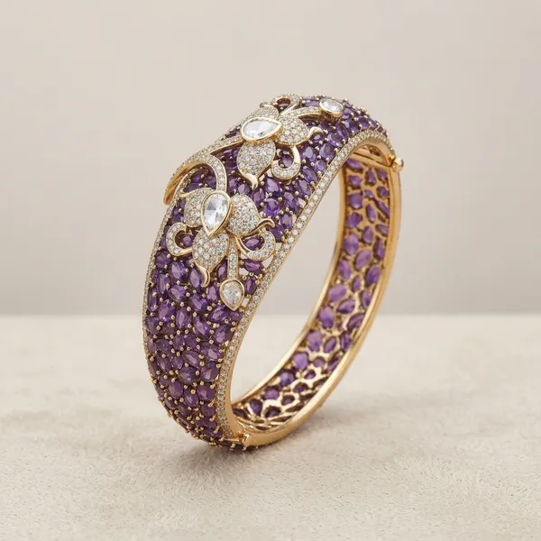 Purple_Crystal_Floral_Statement_Cocktail_Bracelet