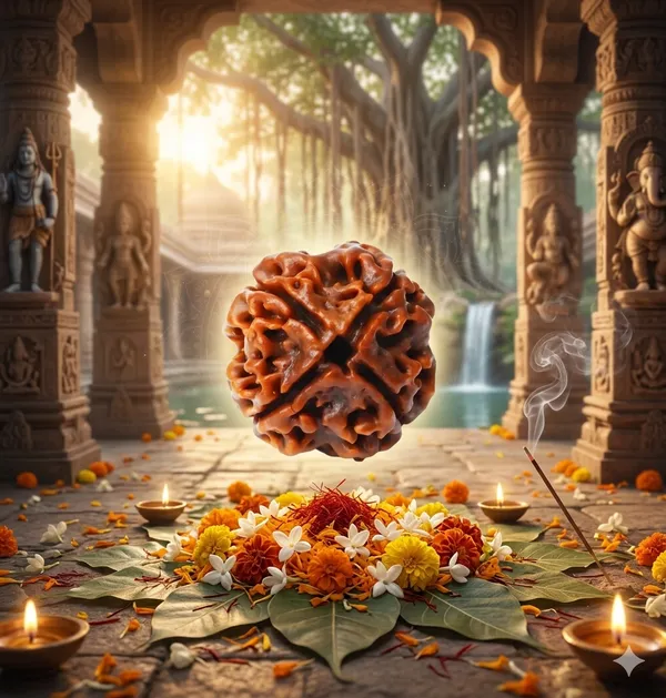 Oastro_Solution_4_Mukhi_Rudraksha_Olive_Oil_Coated