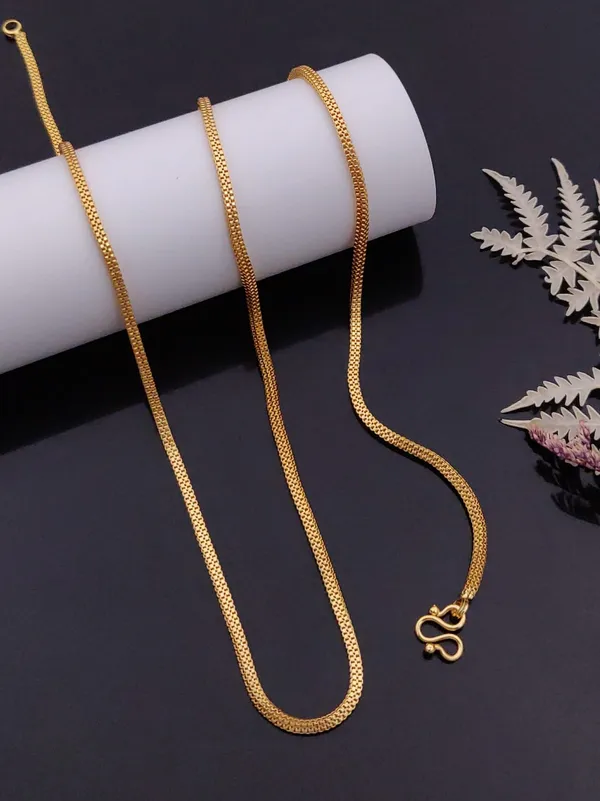 Elegant_Gold_Toned_Chain_Necklace_With_S_Hook_Clasp