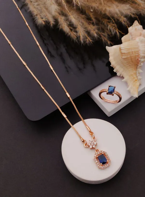 Blue_Stone_Rose_Gold_Pendant_Necklace_And_Ring_Set_Pack_Of_2