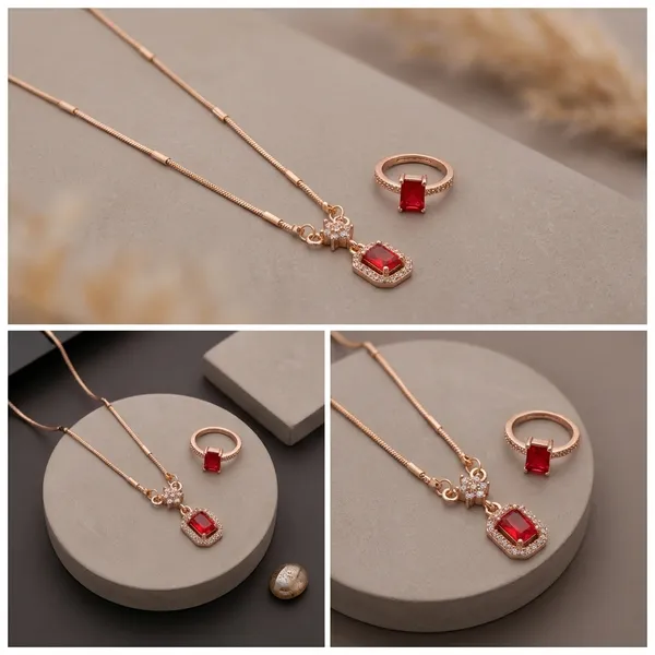 Ruby_Red_Stone_Pendant_Necklace_With_Matching_Ring_Set_Pack_Of_2