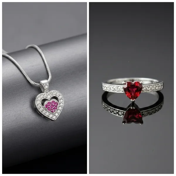 Heart_Shaped_Gemstone_Jewellery_Set__Pendant_Necklace_And_Ring.