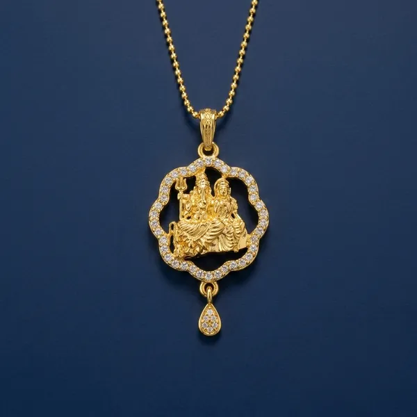 Gold_Plated_Krishna_Pendant_Necklace_With_Diamond_Accents