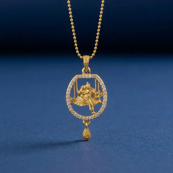 Elegant_Gold_Plated_Goddess_Pendant_Necklace_With_Chain