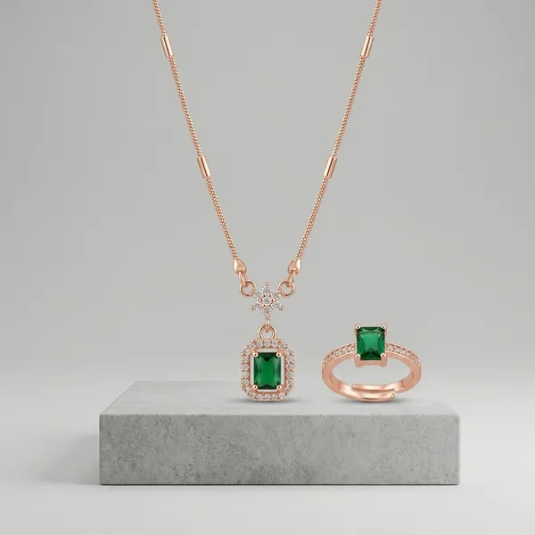 Elegant_Emerald_Green_Stone_Pendant_Necklace_And_Ring_Set_Pack_Of_2