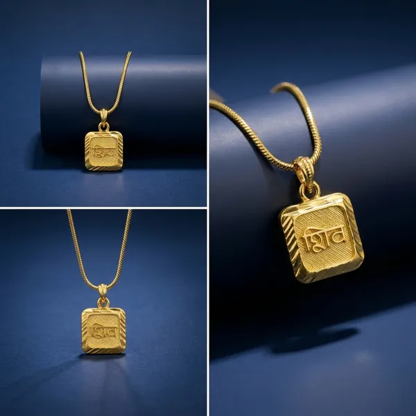 Gold_Plated_Square_Pendant_Necklace_With_Chain