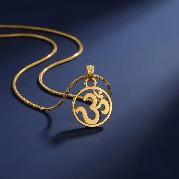 Golden_Om_Pendant_Necklace_With_Snake_Chain