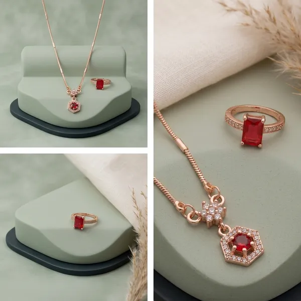 Elegant_Red_Stone_Hexagon_Pendant_Necklace_With_Matching_Ring_Pack_Of_2