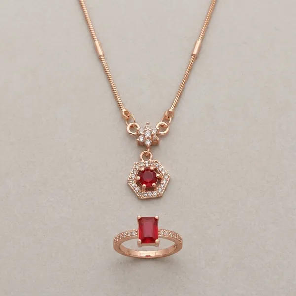 Elegant_Red_Stone_Hexagon_Pendant_Necklace_With_Matching_Ring_Pack_Of_2