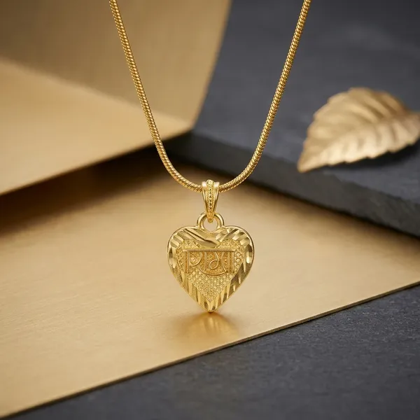 Gold_Plated_Heart_Pendant_Necklace_With_Textured_Design