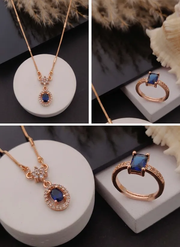 Blue_Stone_Pendant_Necklace_And_Ring_Set_Pack_Of_2