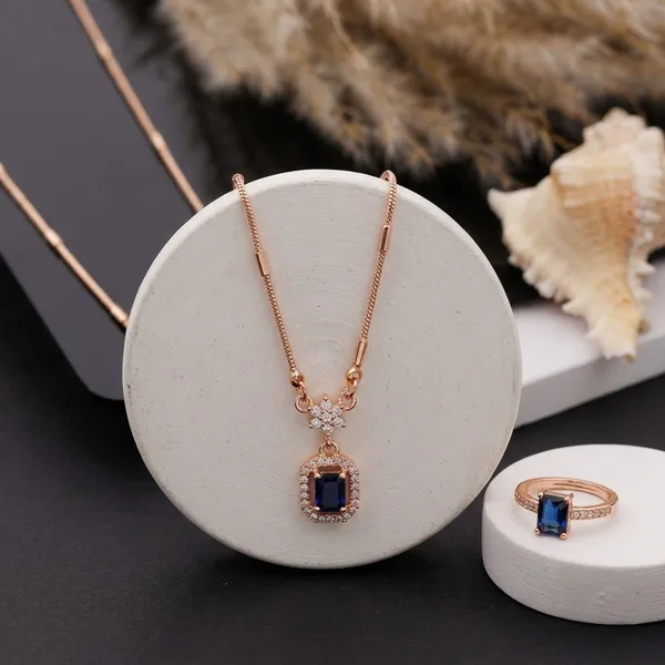 Blue_Stone_Rose_Gold_Pendant_Necklace_And_Ring_Set_Pack_Of_2